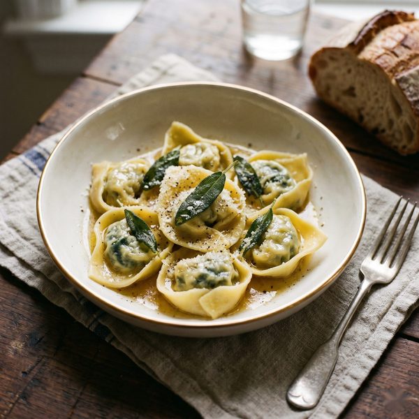 Tortelloni di ricotta e spinaci, burro e salvia